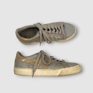 Gola Orchid II Lizard Sneaker Size 9 Feather Gray Gold Low Top Classic Trainers